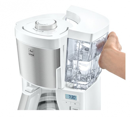 Aparat de cafea Melitta Look Timer 1025-07, 10 cesti, Alb [1]