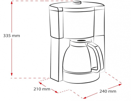 Aparat de cafea Melitta Look Timer 1025-08, 1.25L, Negru [4]