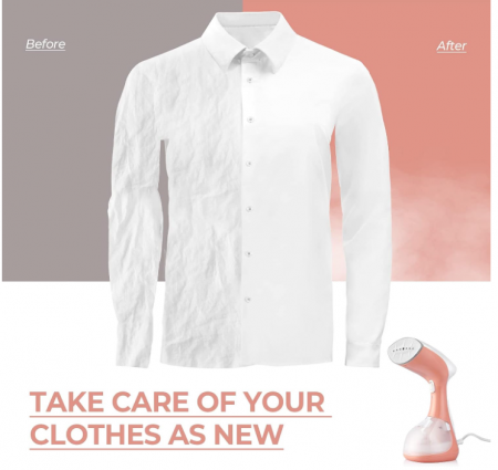 Aparat de calcat cu abur vertical de 1800 W, rezervor 250 ml [4]