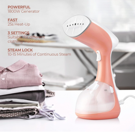 Aparat de calcat cu abur vertical de 1800 W, rezervor 250 ml [1]