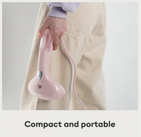 Aparat de calcat cu abur vertical portabil Steamery Cirrus 1, 1500 W, roz [3]