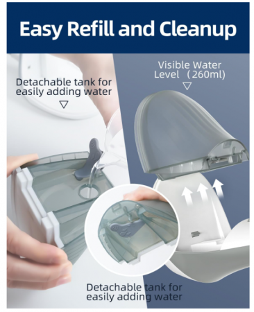 Aparat de calcat vertical CONOPU, 1300W, rezervor de apa 260ml, gri [6]