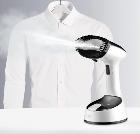 Aparat de calcat vertical cu abur pliabil, Ufesa Steamer 1470W, 150ml, negru [10]