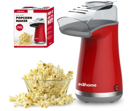 Aparat de facut floricele de porumb Edihome, Mașină pentru popcorn, 1200 W (roșu) [0]