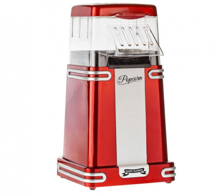 Aparat de facut popcorn cu aer cald Gadgy, fara ulei, retro, rosu [0]