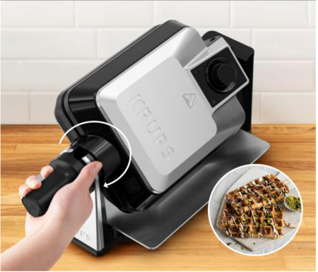 Aparat de facut vafe Krups FDD95D, rotativ, pentru 2 vafe, 7 niveluri [10]