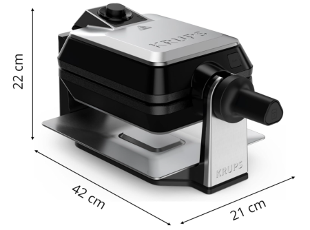 Aparat de facut vafe Krups FDD95D, rotativ, pentru 2 vafe, 7 niveluri [13]