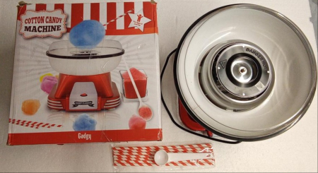 Aparat de facut vata de zahar pe bat Gadgy 500W, retro, rosu [4]