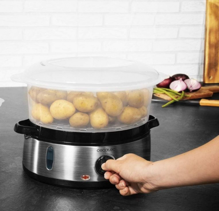Aparat de gatit cu aburi Cecotec Vapovita 3000, inox, 800W [10]