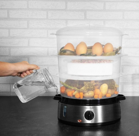 Aparat de gatit cu aburi Cecotec Vapovita 3000, inox, 800W [9]