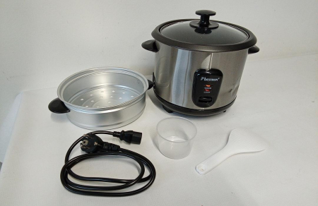 Aparat de gatit orez Bestron ARC100, pentru 4-6 persoane, 1L, 400W, argintiu [1]