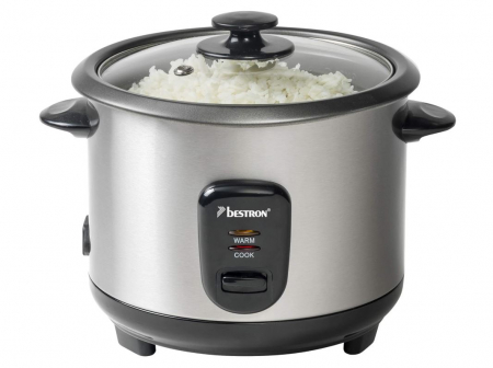 Electrocasnice pentru Bucatarie - Aparat de gatit orez Bestron ARC100, pentru 4-6 persoane, 1L, 400W, argintiu