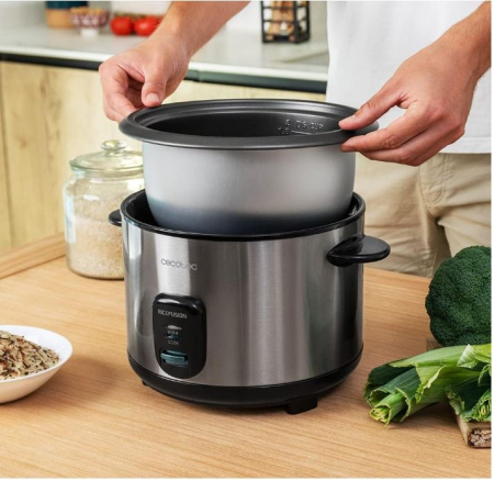 Aparat de gatit orez Cecotec RiceFusion 7000, Inox, 700W, 1.8L [8]