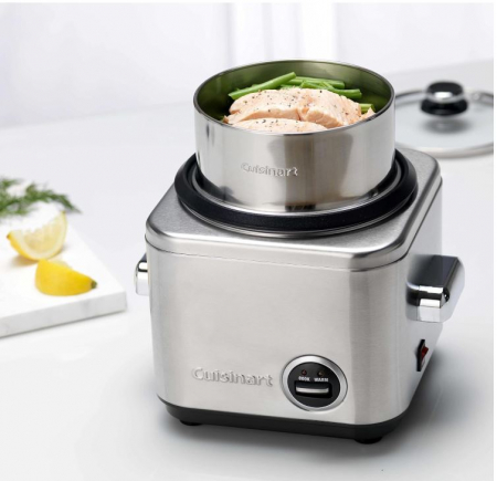 Aparat de gatit orez cu aburi Cuisinart CRC400E, pana la 400g orez, otel inoxidabil [9]