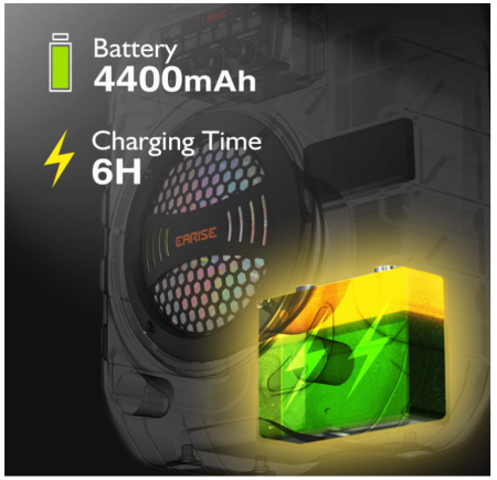 Aparat de karaoke EARISE T26 Pro cu 2 microfoane fără fir [6]