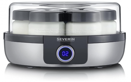 Aparat de preparat iaurt Severin JG 3521 cu afisaj digital LED, 7 borcane de 150 ml, fara BPA [6]