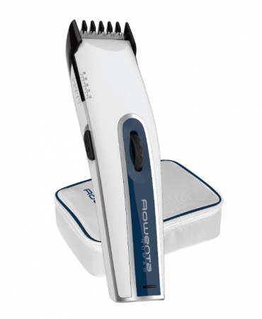 Aparat de tuns ROWENTA Nomad TN1405F0, 6250rpm, 2 piepteni ajustabili, 19 pozitii pentru lungimea de taiere, autonomie 40 min, indicator LED, alb [4]