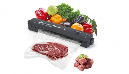 Electrocasnice pentru Bucatarie - Aparat de vidat 2 în 1, sigilare automată Foodsaver, moduri de hrană uscată și umedă