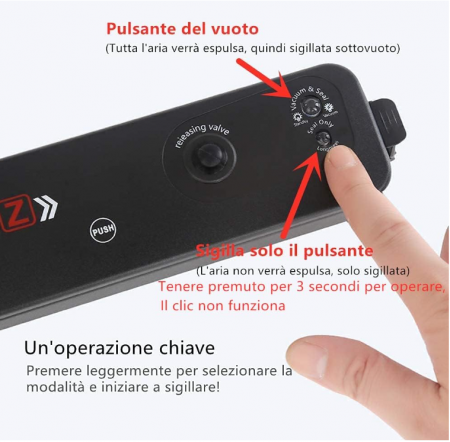 Aparat de vidat 2 în 1, sigilare automată Foodsaver, moduri de hrană uscată și umedă [4]