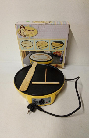 Aparat pentru clatite Bestron, 30 cm, 1000W, galben [1]