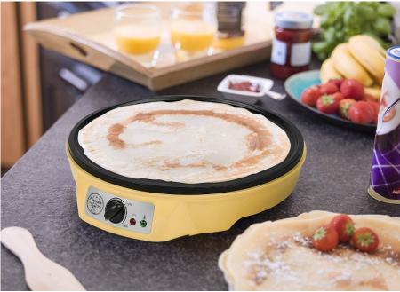 Aparat pentru clatite Bestron, 30 cm, 1000W, galben [6]