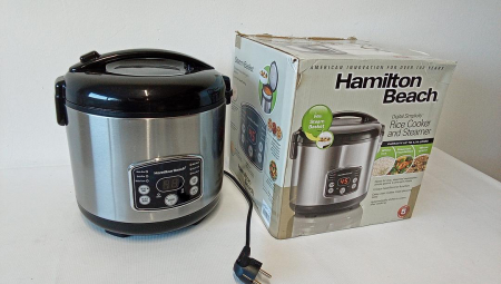 Aparat pentru gatit orez Hamilton Beach 37541-CE, Multi-Cooker la aburi, 4,75 litri, Otel inoxidabil [1]