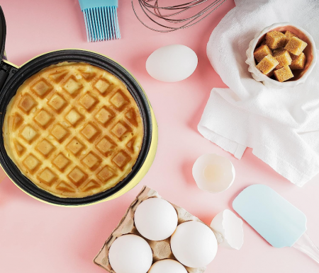 Aparat pentru gatit vafe Bestron, 550 wati, galben [5]