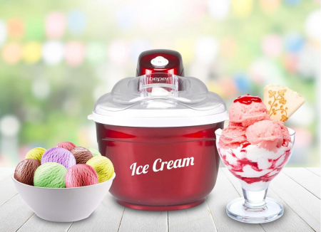 Aparat pentru preparat inghetata BEPER P102GEL001, 1.5L, rosu [7]