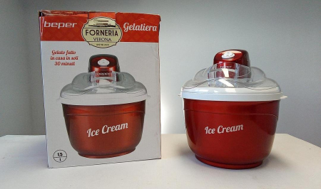 Aparat pentru preparat inghetata BEPER P102GEL001, 1.5L, rosu [2]