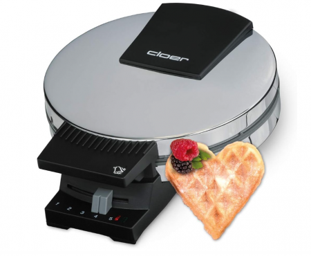 Aparat pentru preparat vafe/gofre Cloer 185 Waffle Maker, în formă de inimă, 930 W, 16 cm [0]