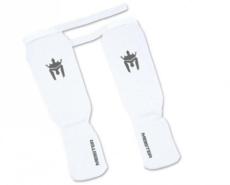 Aparatori tibie Meister MMA, alb, S/M [5]