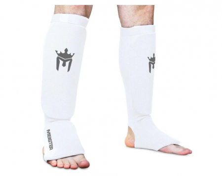 Aparatori tibie Meister MMA, alb, S/M [0]