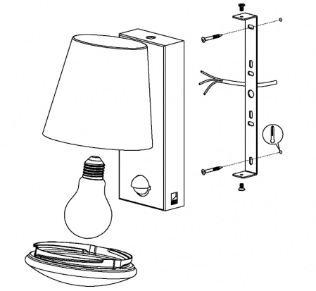 Aplică de exterior cu senzor Eglo 97451 CALDIERO, negru [7]