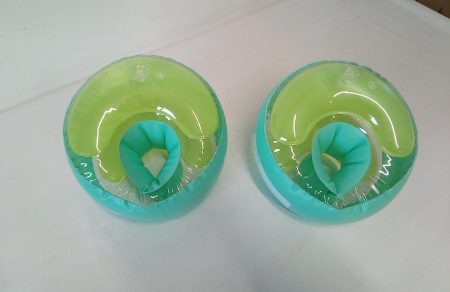 Aripioare inot gonfiabile pentru copii PeaZeLee, 1-6 ani, albastru/verde [1]