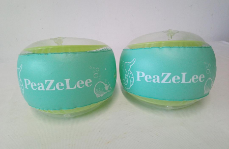 Aripioare inot gonfiabile pentru copii PeaZeLee, 1-6 ani, albastru/verde [2]