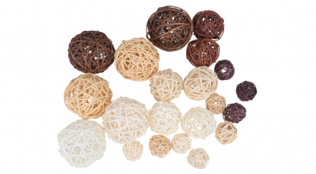 Artibetter 21 bucăți bile de ratan pentru decorare [0]