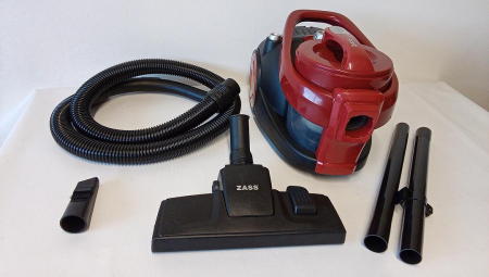 Aspirator cyclonic Zass ZVC 14, Culoare Visiniu/Negru, 800W, putere la perie 200W, capacitate 2,3L, Filtru Hepa, Clasa A [1]