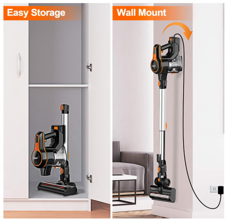 Aspirator fără fir INSE 6 în 1, fără sac, 250W, recipient de praf 1.2 L [7]