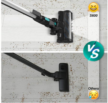 Aspirator fără fir INSE 6 în 1, fără sac, 250W, recipient de praf 1.2 L [8]