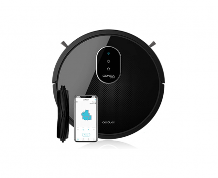 Electrocasnice & Climatizare - Aspirator robot Cecotec Conga 1790 Titanium. iTech SmartGyro, aspirator, mop, 2100 Pa, aplicație cu hartă, perie pentru animale, Alexa și Asistent Google