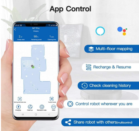 Aspirator robot Proscenic M7 Pro, 2700 Pa, negru [5]