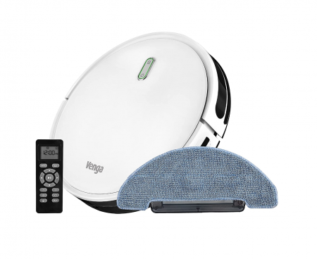 Aspiratoare si Roboti - Aspirator robot Venga! VG RVC 3000 cu funcție de mop, ușor de utilizat, 6 moduri de curățare, silențios, alb