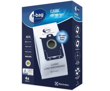 Electrocasnice & Climatizare - Set 4 saci de aspirator E201S, ELECTROLUX 9001684589, CLASSIC LONG PERFORMANCE
