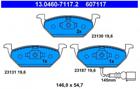 ATE 13046071172 Set placute de frana [1]