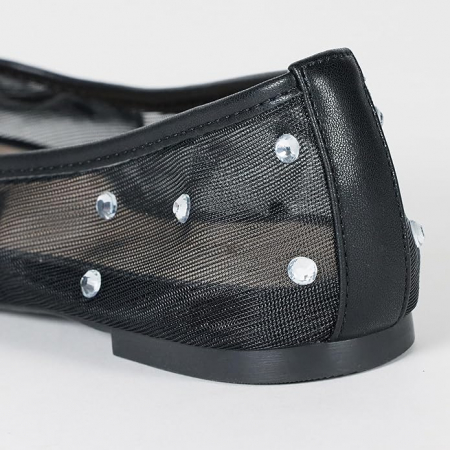 Balerini dama The Drop, plasa neagra cu strasuri [2]