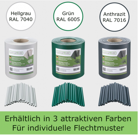 Banda de protectie vizuala pentru gard workingHOUSE, din PVC, pentru pastrarea intimitatii [5]