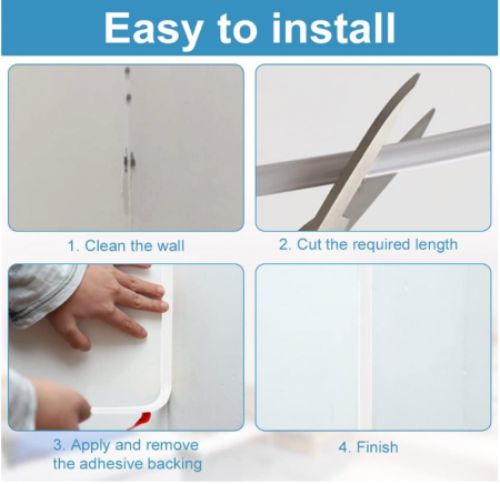 Banda decorativa autoadeziva QINERSAW 5 mx12 mm pentru marginea tavanului, peretilor, mobilei, podelei [4]