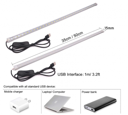 Bandă LED cu USB cu întrerupător XUNATA 5V [2]