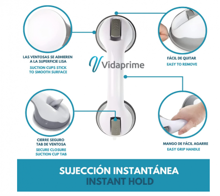 Bara de sprijin pentru baie VidaPrime cu Ventuză, pentru batrani, 30 cm [2]