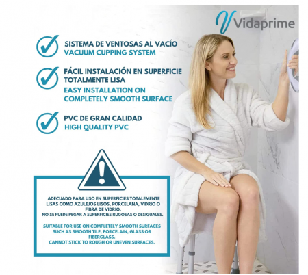 Bara de sprijin pentru baie VidaPrime cu Ventuză, pentru batrani, 30 cm [3]